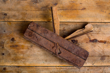 carpenter vintage wood planer tool planer rusted