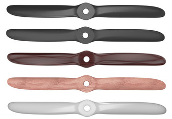 Set of two blades propellers