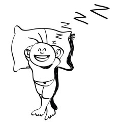 cartoon boy hand drawn