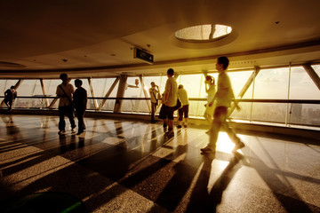 The people of Shanghai, glass viewing platform