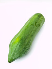 Ripe papaya isolated on white background