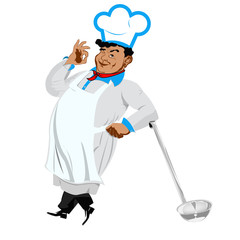 Funny Chef on a white background.Vector