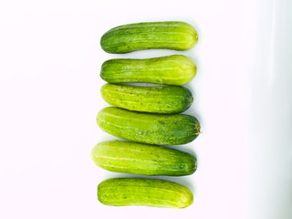 Cucumbers isolated on white background