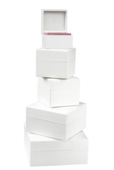 Obraz premium White boxes pyramid