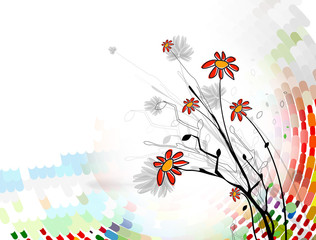 abstract spring flower background illustration.