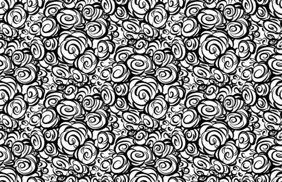 Background of black and white roses