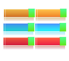 Rectangle web buttons with label