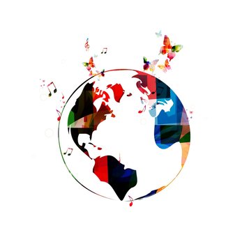 Colorful vector globe