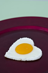 Heart fried egg