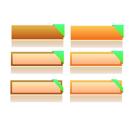Rectangle web buttons with label