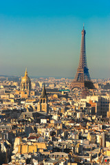 Fototapeta na wymiar Widok z Tour Eiffel, Paryż, Francja.