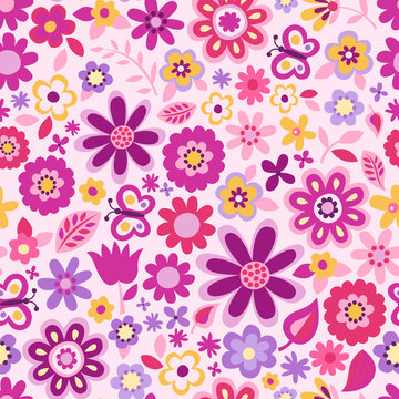 cute floral seamless background
