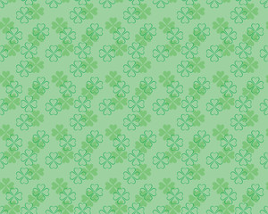 seamless pattern for St. Patrick's Day with shamrock leaves