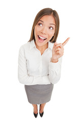 Eureka idea woman with inspirational breakthrough