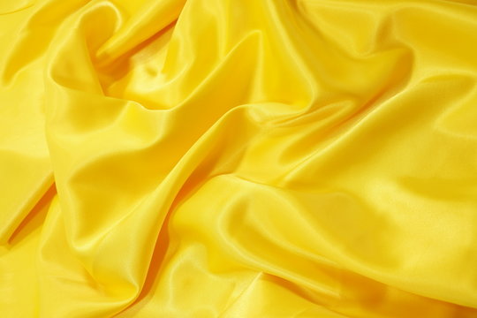 Yellow Silk Fabric Background