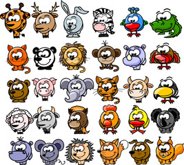 Obraz premium Мультфильм животных вектор