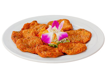 Thai food isolate on white