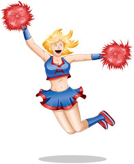 Cheerleader Jumps In The Air - 49045098