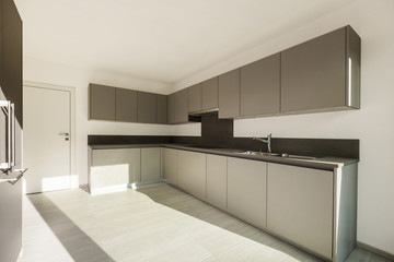 modern architecture, new apartment, interior kitchen
