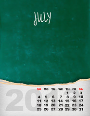 Vertical calendar 2013 year