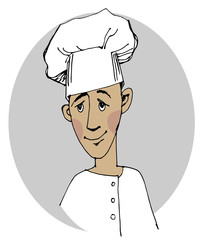 Chef cook cartoon face