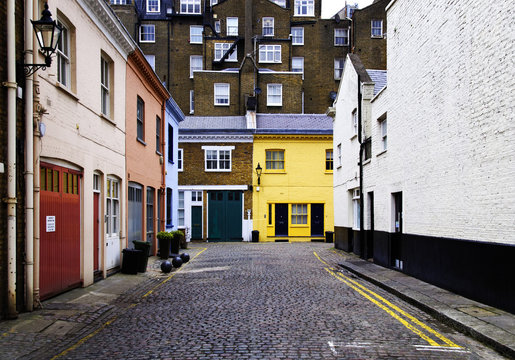 Cobbled street in London