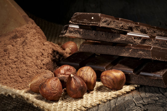 chocolate hazelnut  cocoa sweet food