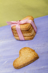 sablés de la saint valentin, forme coeur