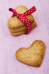 sablés de la saint valentin, forme coeur