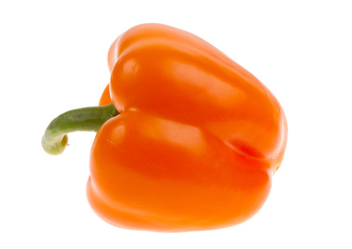 Orange Bell Pepper Isolated