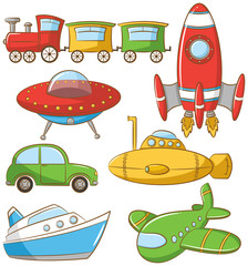 Doodle Transportation Icons