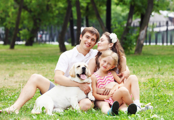 Fototapeta premium Happy family having fun outdoors