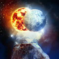 Image of planets in space