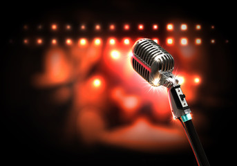 audio microphone retro style