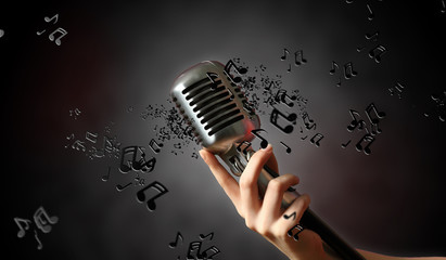 Audio microphone retro style