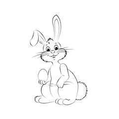 Osterhase Outlines Malbild