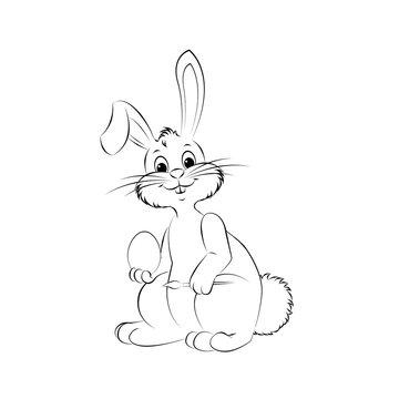 Osterhase Outlines Malbild