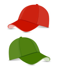 baseball cap green+red