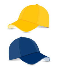 baseball cap deep blue+yellow