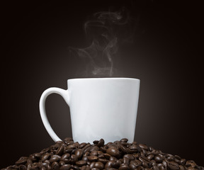 Warm coffee in mug