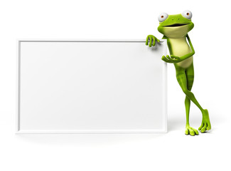 3d rendered illustration of a funny frog