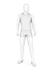 3d rendered character standing/posing around