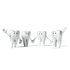 3d rendered illustration of a tooth character