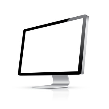 Computer display isolated on white vector EPS10