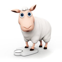 3d rendered illustration of a funny sheep