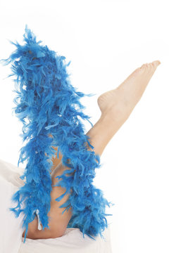 Woman Feet With Boa Covers