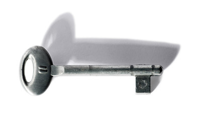 Old-fashioned metal key