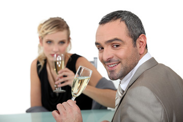 romantic dinner at restaurant