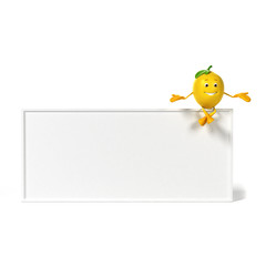 3d rendered illustration of a lemon character
