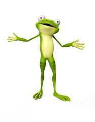 3d rendered illustration of a funny frog